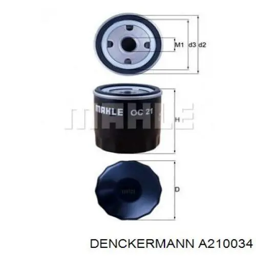 Масляный фильтр A210034 Denckermann