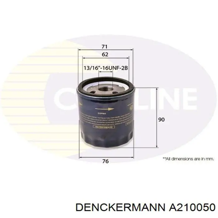 A210050 Denckermann масляный фильтр