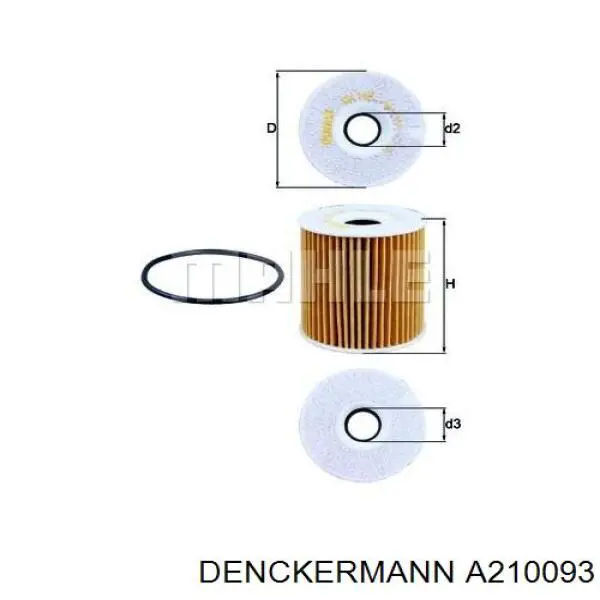 A210093 Denckermann Масляный фильтр двигателя