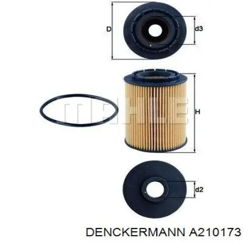 Фильтр очистки масла центробежный Denckermann A210173 цена, от 6.27 USD