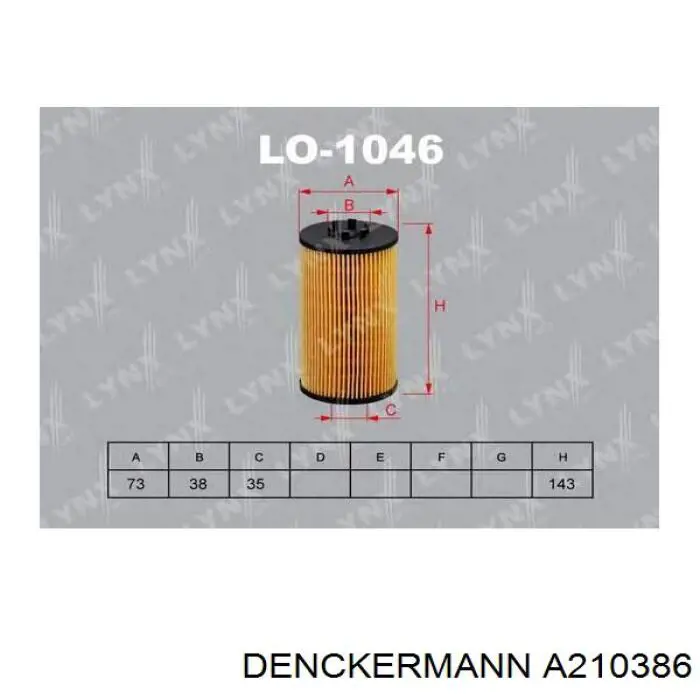 Купить A210386 Denckermann Фильтр центробежный очистки масла