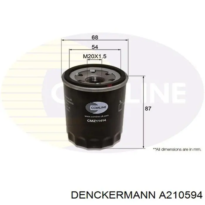 Фильтр очистки масла центробежный Denckermann A210594 цена, от 3.66 USD