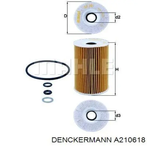 A210618 Denckermann Масляный фильтр двигателя