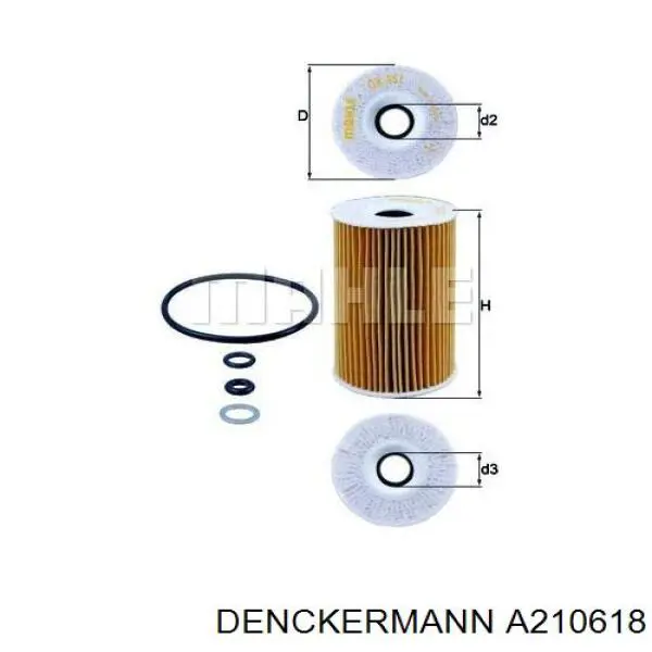Купить A210618 Denckermann Фильтр центробежный очистки масла