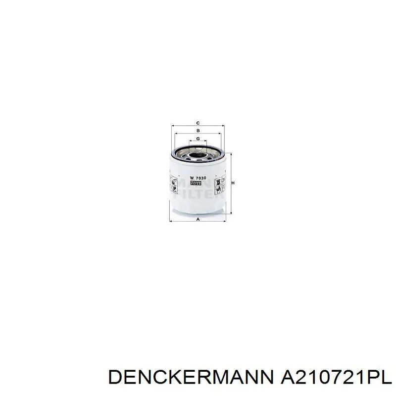 Купить A210721PL Denckermann Фильтр центробежный очистки масла