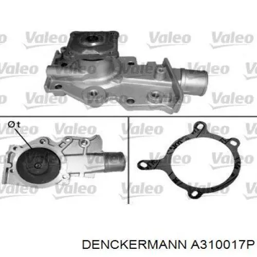 Помпа охлаждения Denckermann A310017P цена, от 34.29 USD