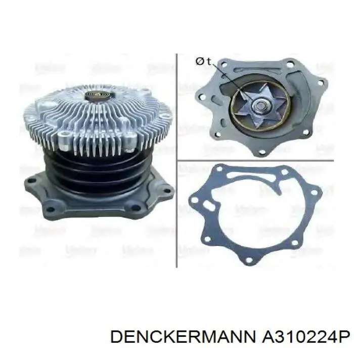 Купить A310224P Denckermann Насос охлаждения