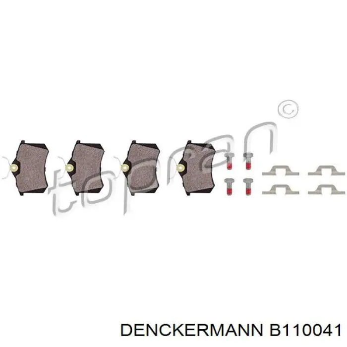 Задние тормозные колодки B110041 Denckermann