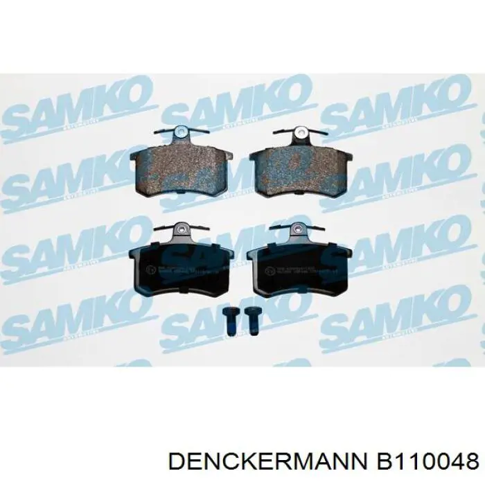 Купить B110048 Denckermann Колодки тормозные задние, дисковые