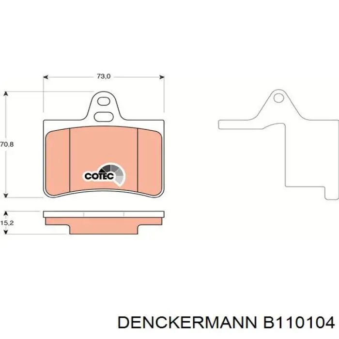 Задние дисковые колодки Denckermann B110104