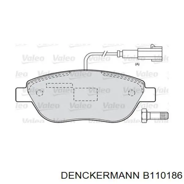 Колодки Denckermann B110186 цена, от 21.11 USD