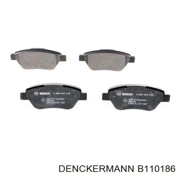 Купить B110186 Denckermann Колодки тормозные
