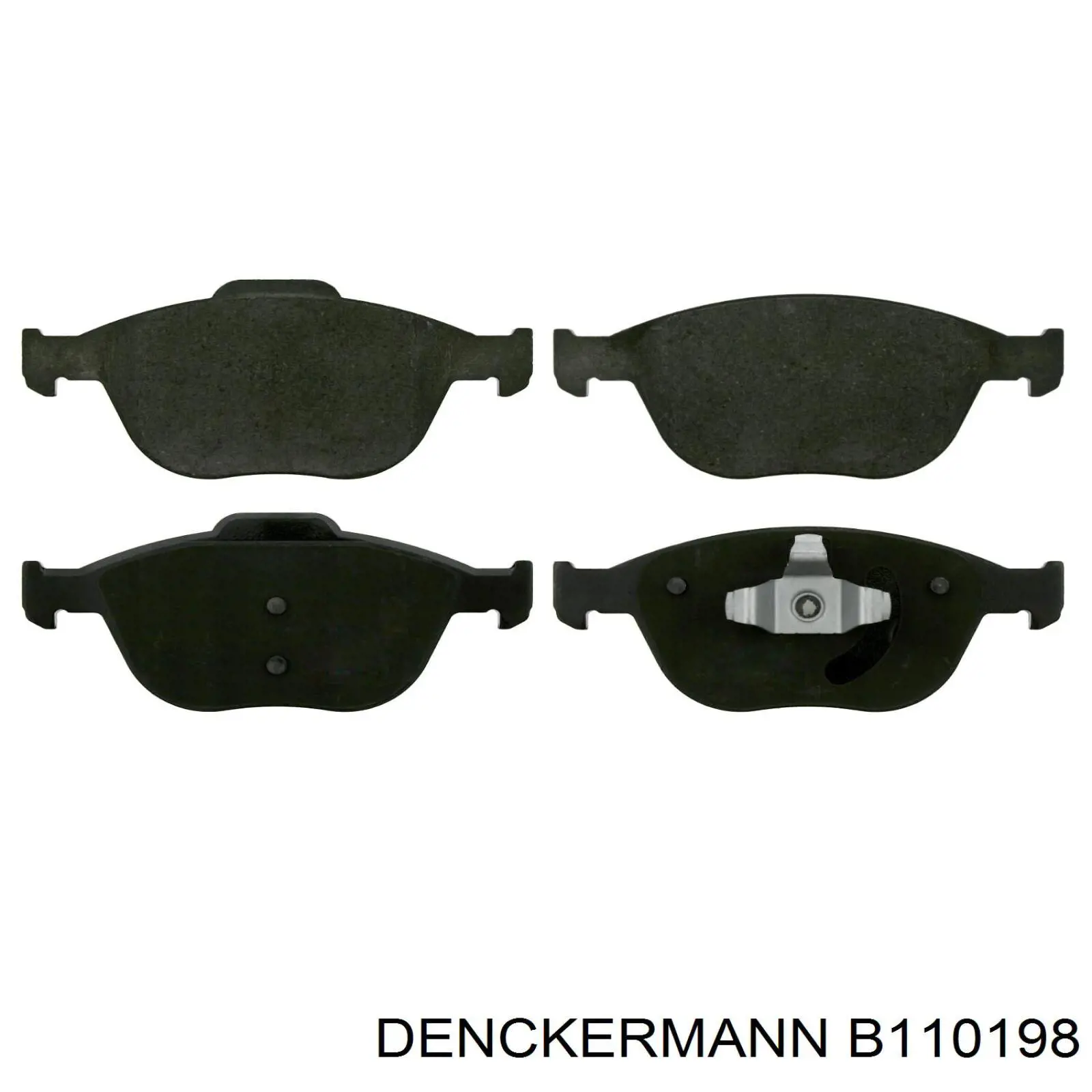 B110198 Denckermann колодки тормозные передние дисковые