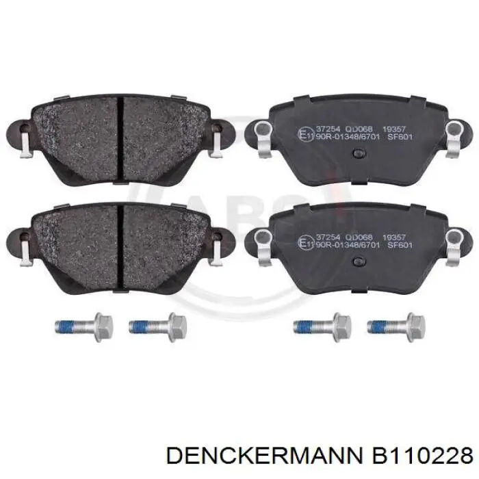 Купить B110228 Denckermann Колодки тормозные задние, дисковые