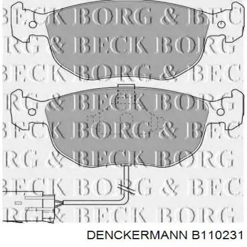 Купить B110231 Denckermann Колодки тормозные