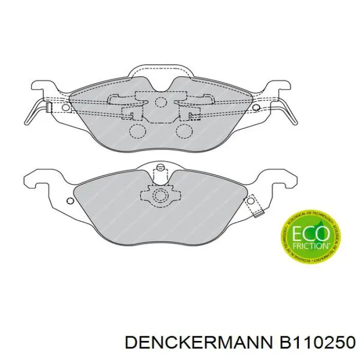 Передние тормозные колодки B110250 Denckermann