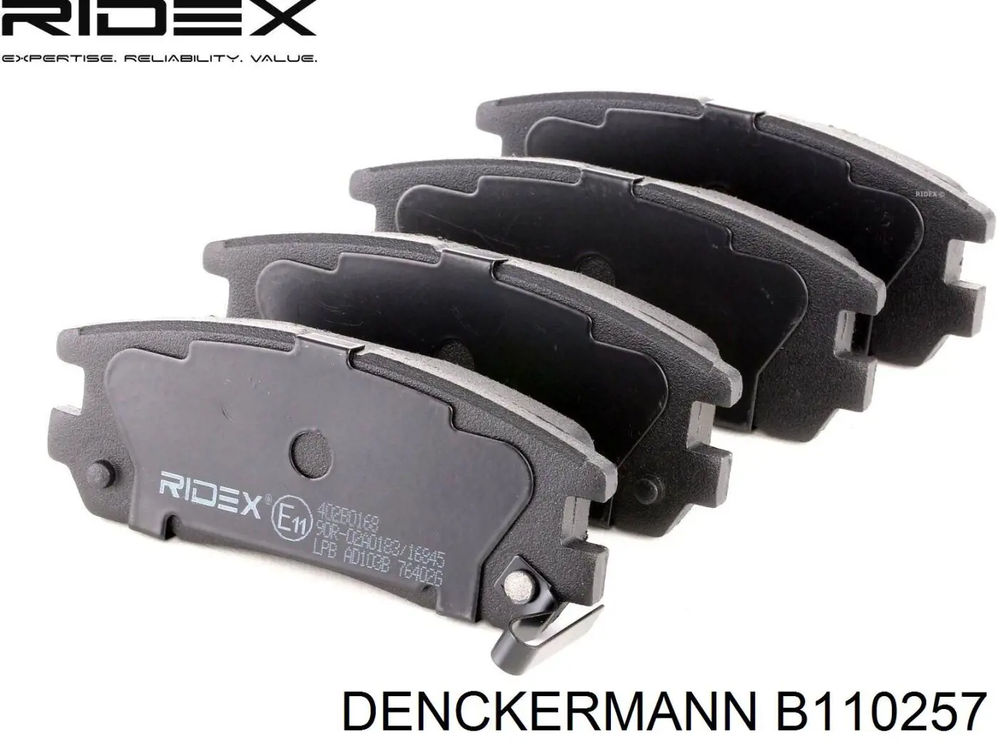 Купить B110257 Denckermann Колодки тормозные задние, дисковые