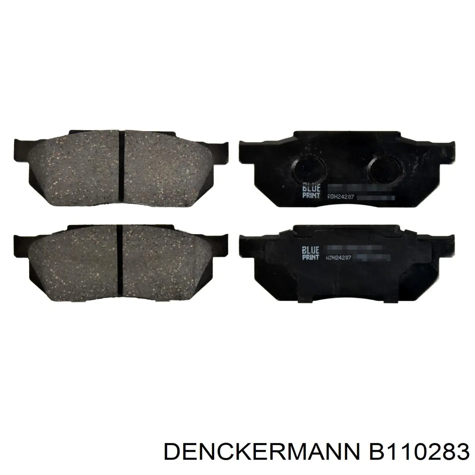 B110283 Denckermann колодки тормозные передние дисковые