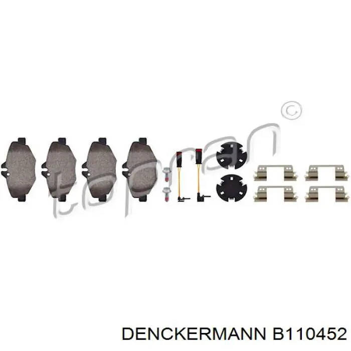 Купить B110452 Denckermann Колодки тормозные