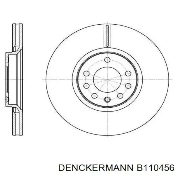 Купить B110456 Denckermann Колодки тормозные