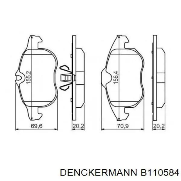 Колодки Denckermann B110584 цена, от 18.19 USD
