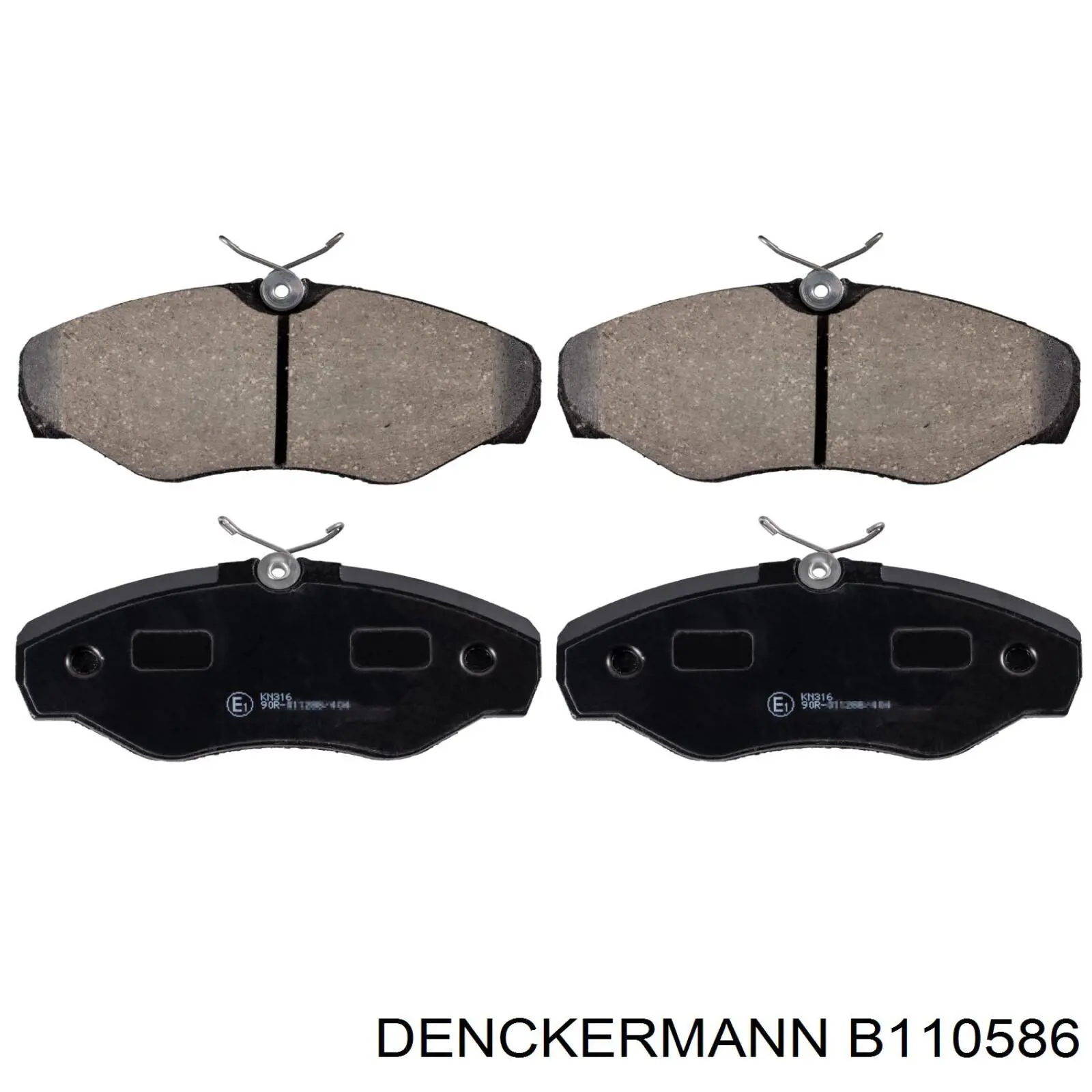 B110586 Denckermann колодки тормозные передние дисковые