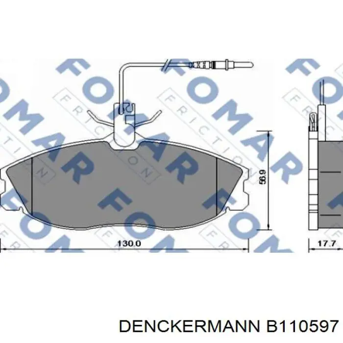 Колодки Denckermann B110597 цена, от 23.13 USD
