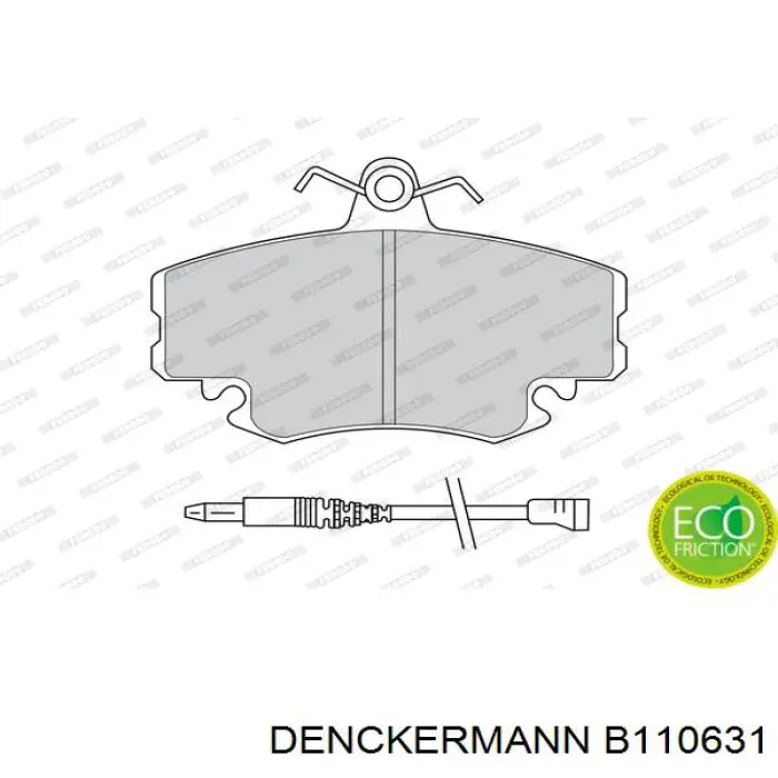 Передние тормозные колодки B110631 Denckermann