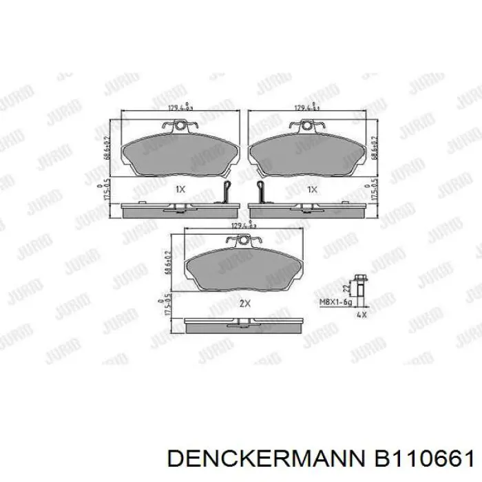 Колодки Denckermann B110661 цена, от 21.47 USD