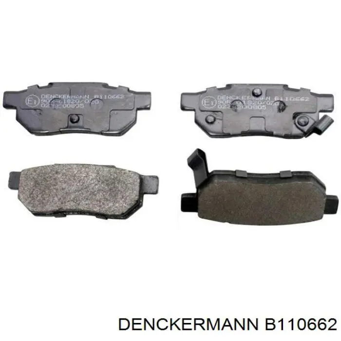 B110662 Denckermann колодки тормозные задние дисковые