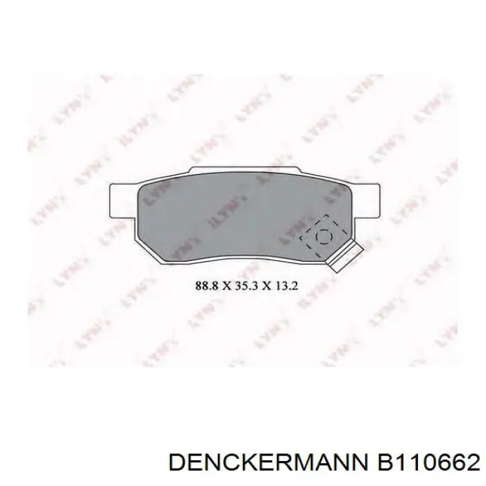 Колодки дисковые  Denckermann B110662 цена, от 11.47 USD