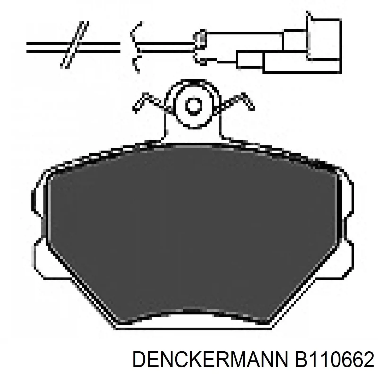 Купить B110662 Denckermann Колодки тормозные задние, дисковые