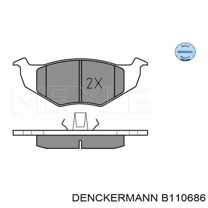 Передние тормозные колодки B110686 Denckermann