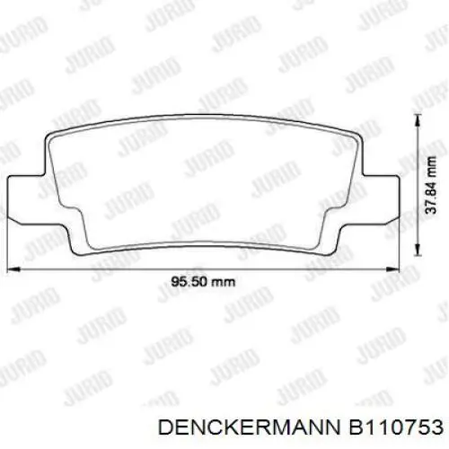 Колодки тормозные задние дисковые DENCKERMANN B110753