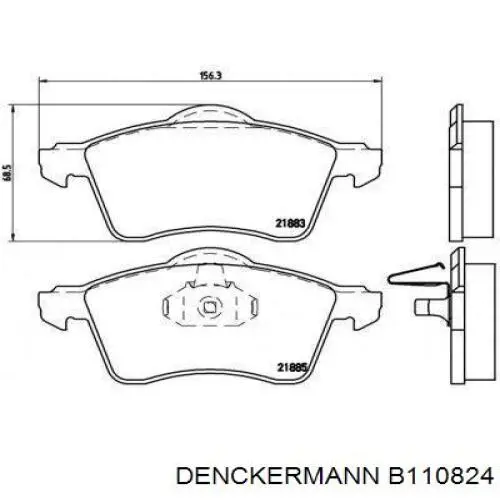 Колодки Denckermann B110824 цена, от 19.02 USD