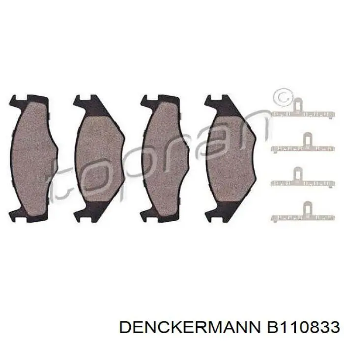 Передние тормозные колодки B110833 Denckermann