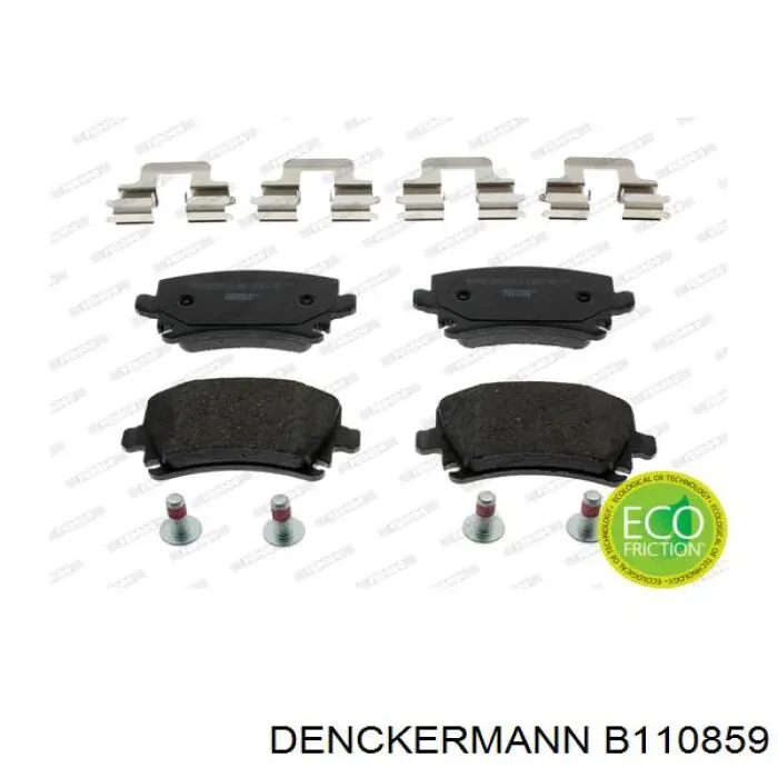 Купить B110859 Denckermann Колодки тормозные задние, дисковые
