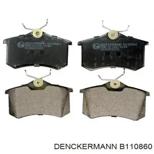 B110860 Denckermann колодки тормозные задние дисковые
