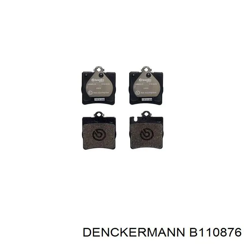 Купить B110876 Denckermann Колодки тормозные задние, дисковые