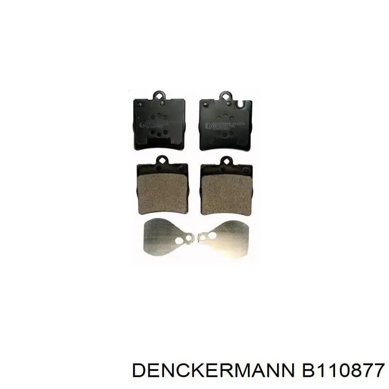 B110877 Denckermann колодки тормозные задние дисковые