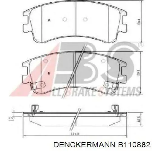 Колодки Denckermann B110882 цена, от 22.18 USD