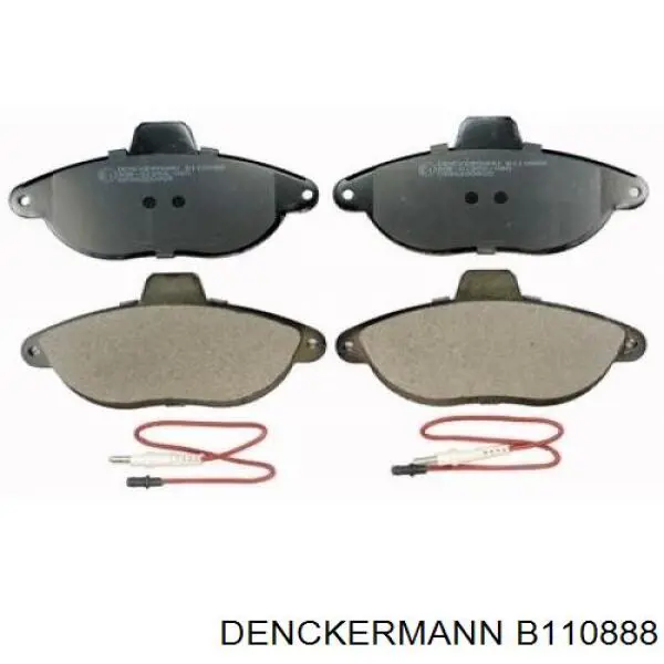 B110888 Denckermann колодки тормозные передние дисковые