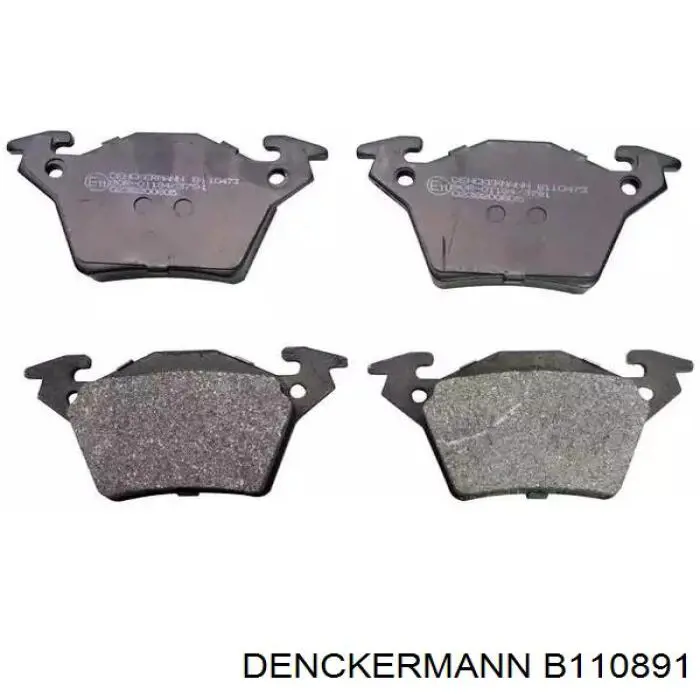 Задние тормозные колодки B110891 Denckermann