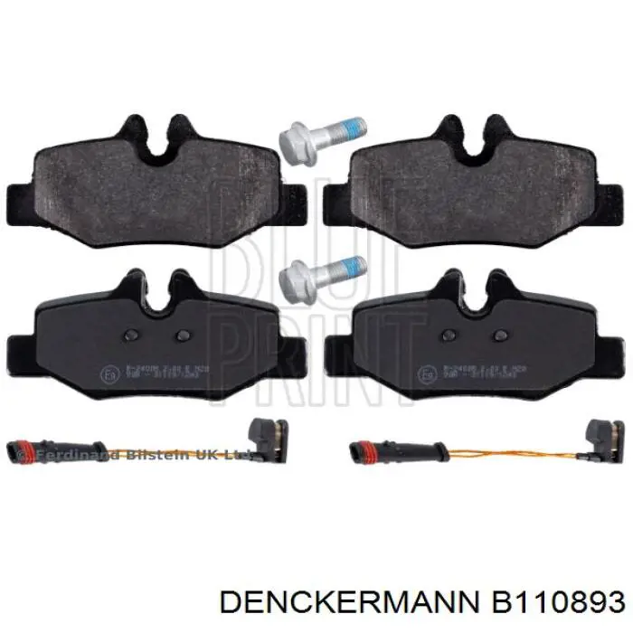 B110893 Denckermann Колодки тормозные дисковые комплект