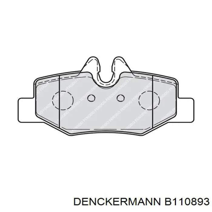 Задние тормозные колодки B110893 Denckermann