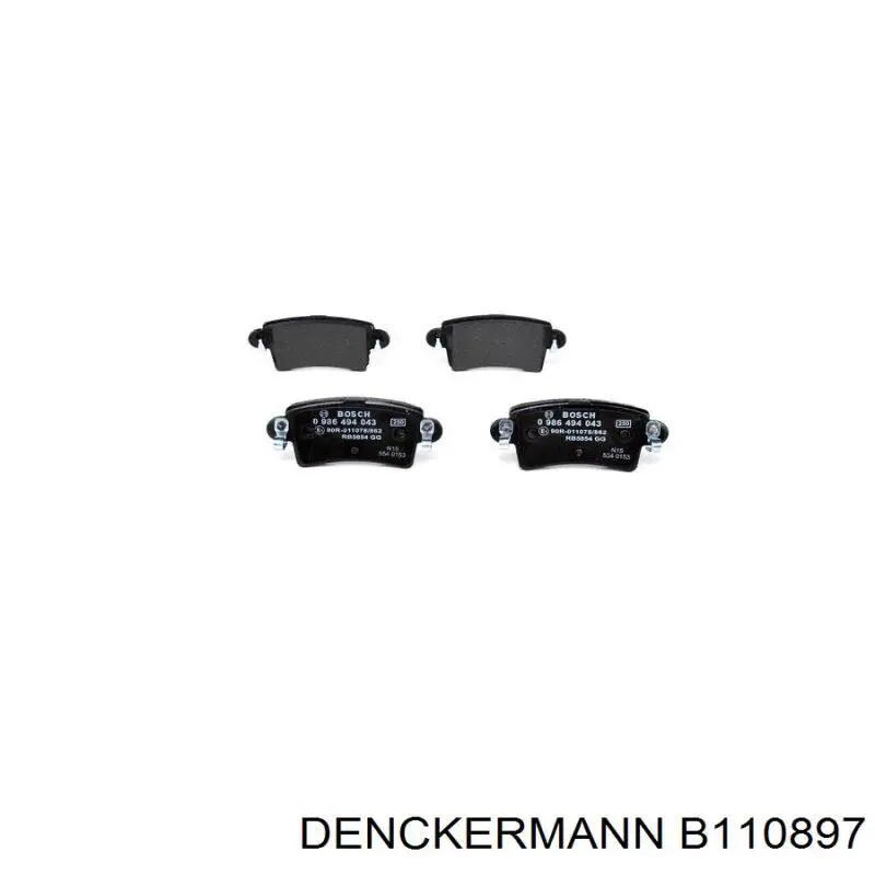 Pastillas de freno traseras B110897 Denckermann