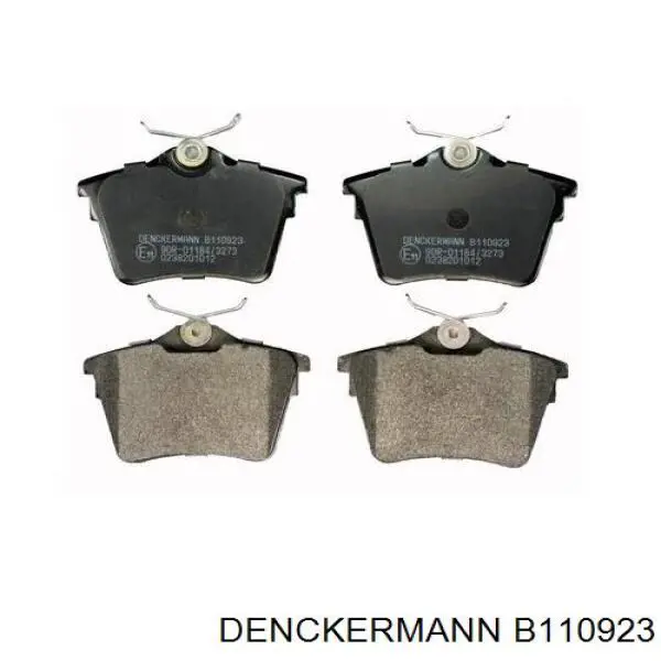 B110923 Denckermann задние тормозные колодки