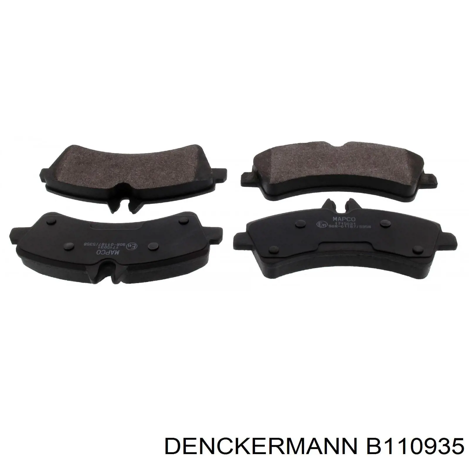Купить B110935 Denckermann Колодки тормозные задние, дисковые