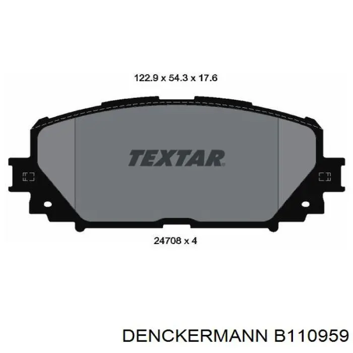 Передние тормозные колодки B110959 Denckermann