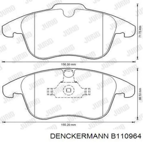 Тормозные колодки Denckermann B110964